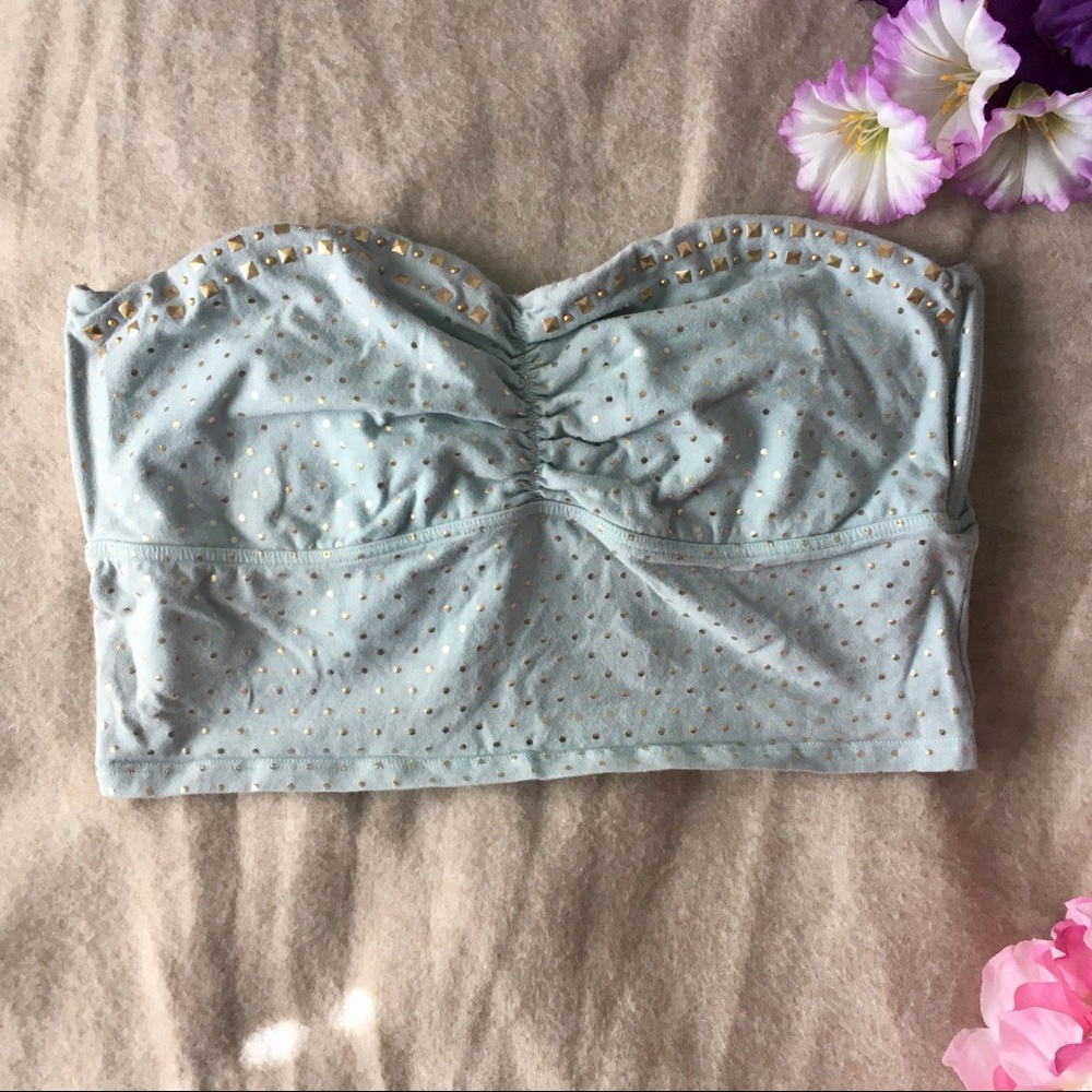 PINK Gold Studded Doted Bandeau
